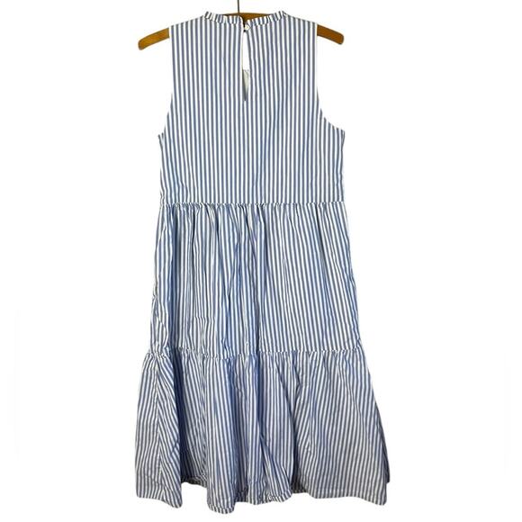 J. Crew Women’s Sz 0 Sleeveless tiered midi dress in cotton poplin AO138 - Picture 8 of 8
